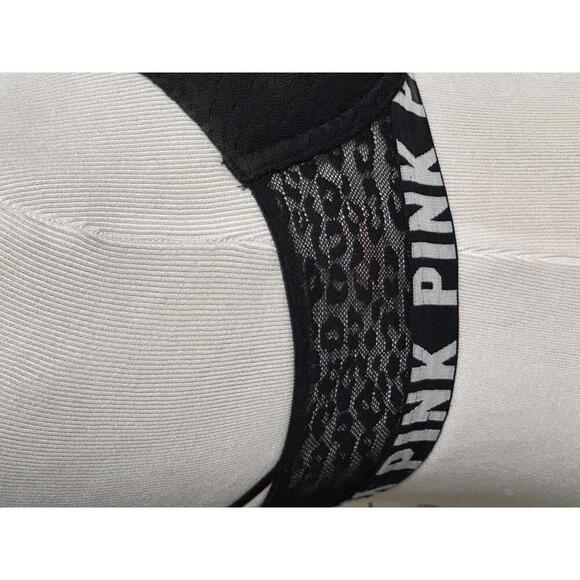 PINK Victoria's Secret lace strappy racerback push-up pigeonnant bra Size 32D - Picture 5 of 10